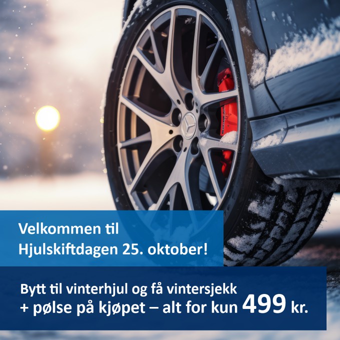 Supertilbud: Hjulskiftdag hos Troll Bilverksted 25. oktober
